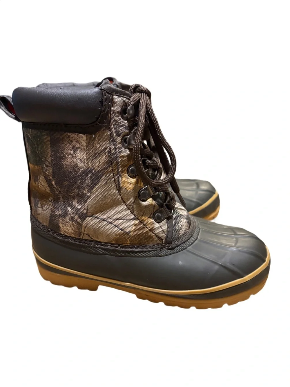 Magellan Outdoors Kids Brown and Black Camo Duck Boots - Youth 2